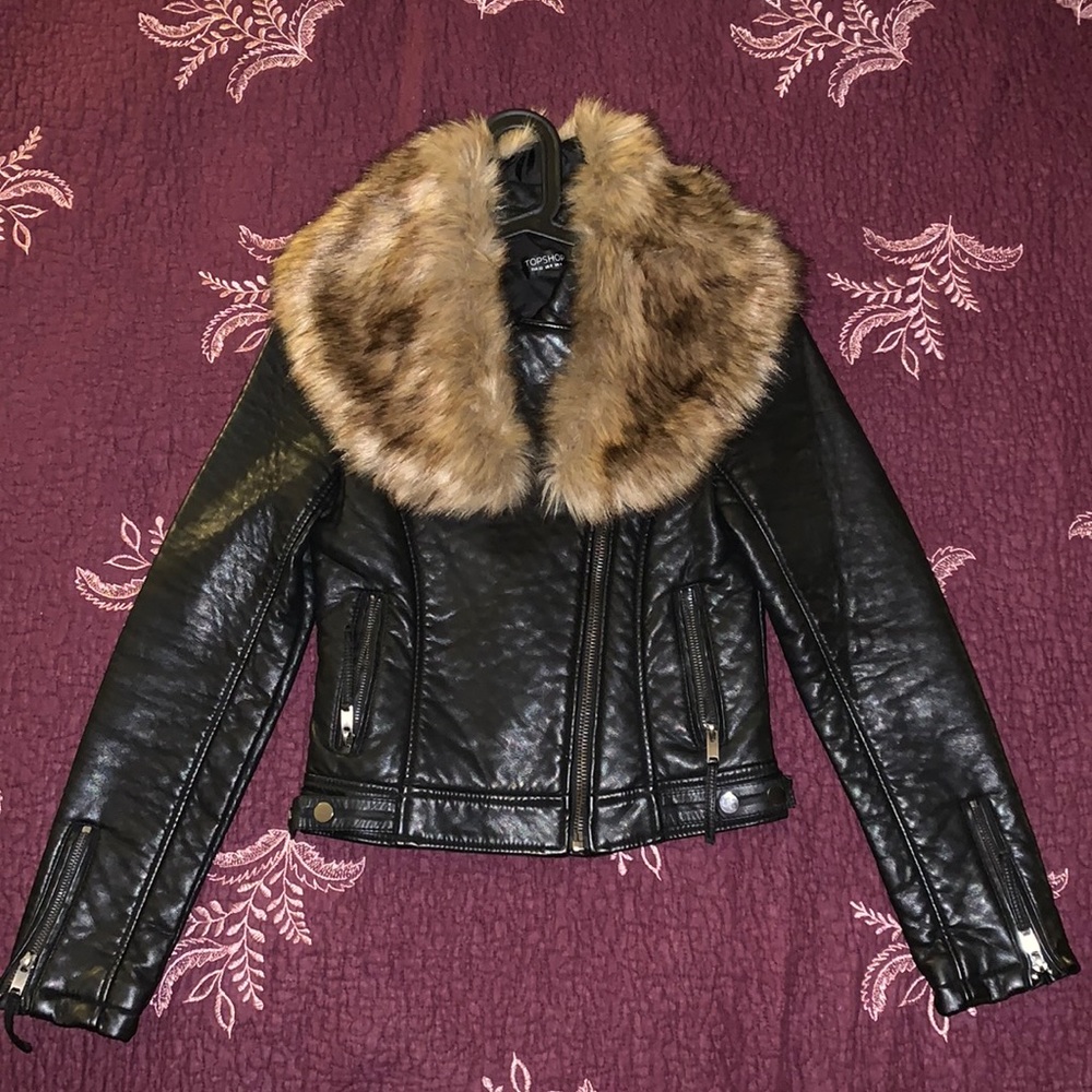 Double Layered Black Leather Jacket - image 1